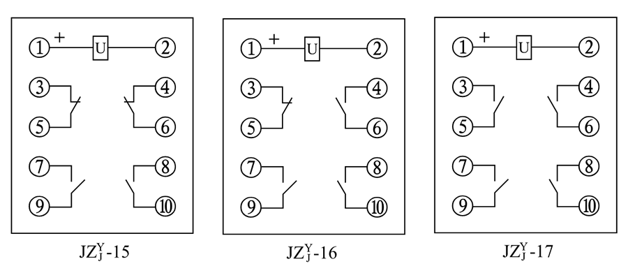 JZY-17、JZJ-17內部接線圖